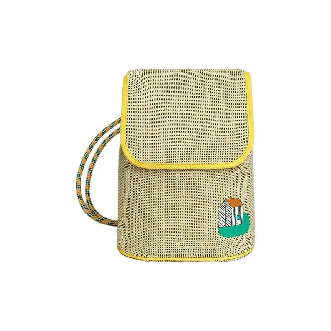 

Hermes Drawstring Closure Embroidered Canvas Backpack Women Backpack Lemon-Yellow Green H103761M03 Lemon & Green