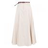 Shop   Women BAck BAnding Front Tuck Belt Wedding A Line Long Skirt Beige Egg Ws