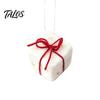 Soft Woolen Decorations for Kids Christmas Felt Ornament, Handmade Wool Santa Candy Cane House Cozy Winter Atmosphere Accents Snowman Hanging Holiday