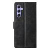 For Samsung Galaxy A55 5G Case Stand Wallet Calf Texture PU Leather Flip Phone Cover with Wrist Strap