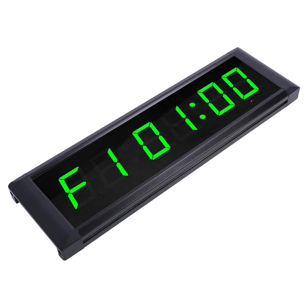 Digital Wall Clock 7 Color Timer Function 6 Digits Electric Wall Clock with Remote Control for Living Room Bedroom Kitchen