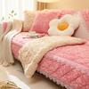 Rose Velvet Sofa Cushion Winter Sofa Cover Cover New Plush Cloth Towel.