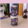 Ethnic Style Colored Geometric Pattern Pencil Canvas Storage Bag For Creative Professionals