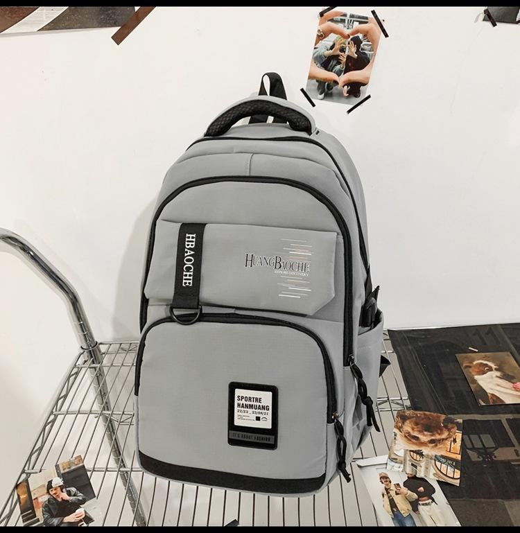 New Backpack Fashionable Junior High School Student Schoolbag Women's Simple Large-capacity Casual Backpack Travel Bag