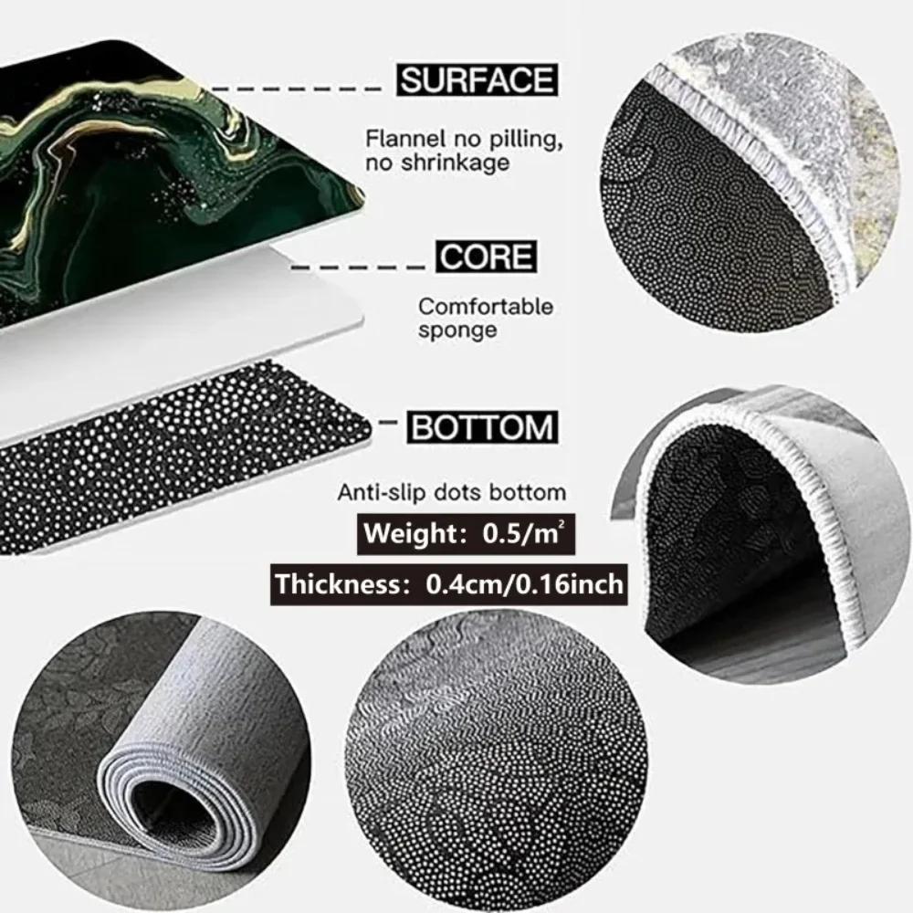 Non-slip Crystal Velvet Kitchen Mat Super Absorbent Long Carpets for Bedroom Bathroom Entrance Door Floor Mats