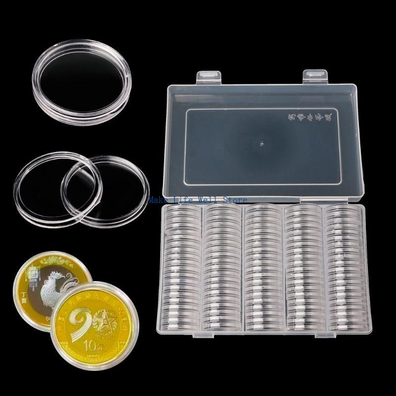 Round Coin Storage Box with Lid Coin Collection Supplies Diamond Treasure China Mainland