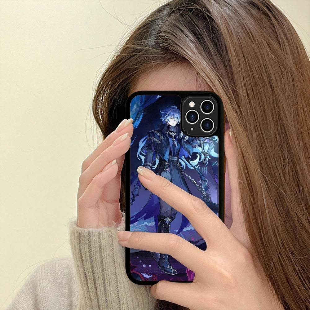 

Чехол Genshin Impact Flins для iPhone 17 Air 16 15 14 13 12 11 Pro Max, противоударный задний чехол для телефона из TPU+PC iPhone 14