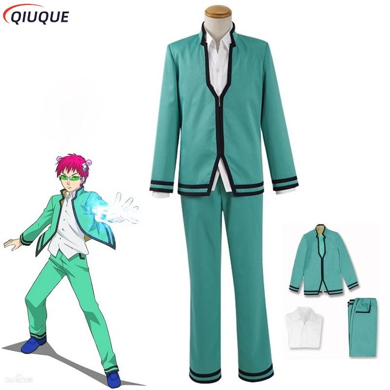 Anime Saiki Kusuo no sai-nan Cosplay Costume Wigs Men Uniforms Glasses Headwear The Disastrous Life of Saiki K. Cosplay Props XS