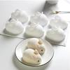 Handmade Creative 6-Grid Cartoon White Rabbit Silicone Mold Creative DIY Pudding Chocolate Candy Molds Baking Tool Candle Mould