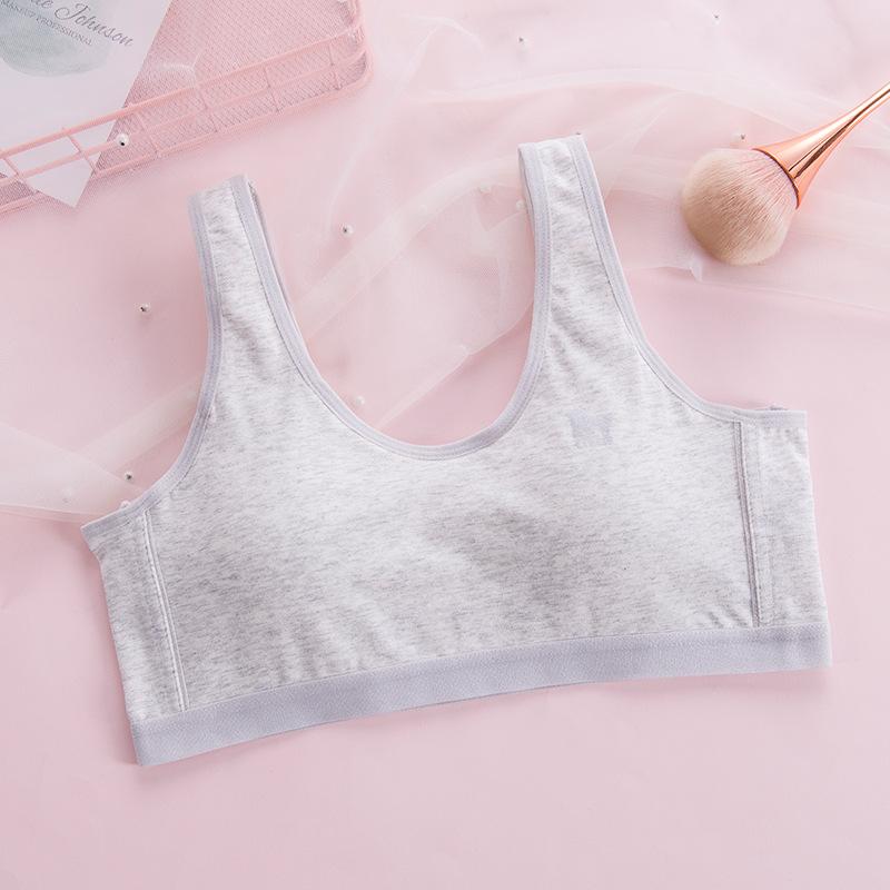 Color Cotton Pure Cotton Developmental Training Vest for 10 Years Old Primary School Girls Soft Daily Inner Undergarment for Puberty Kids