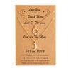 Charm Maan Zon Koppel Ketting Roestvrij Staal Holle Vlinder Hart Hanger Schakelketting Ketting Voor Vrouwen Mannen Familie Sieraden