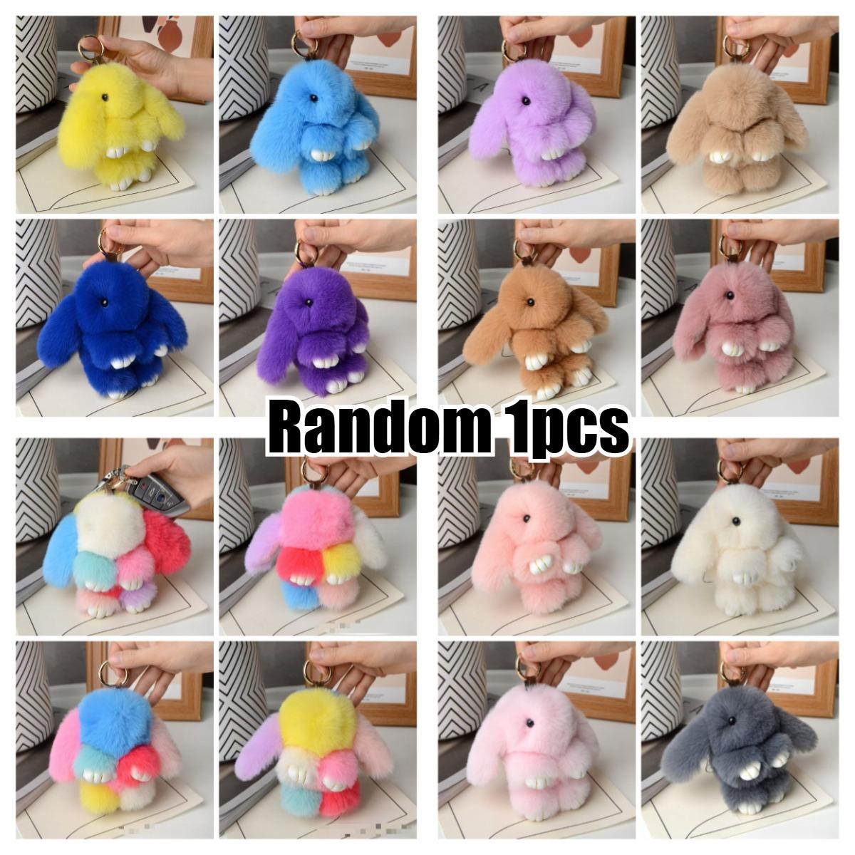 

@@@ LATEST HOT Keychain Playthings Faux Angora Rabbit Plush Rabbit Pendant Dead Rabbit Keychain Pouch Hanging Ornament Various