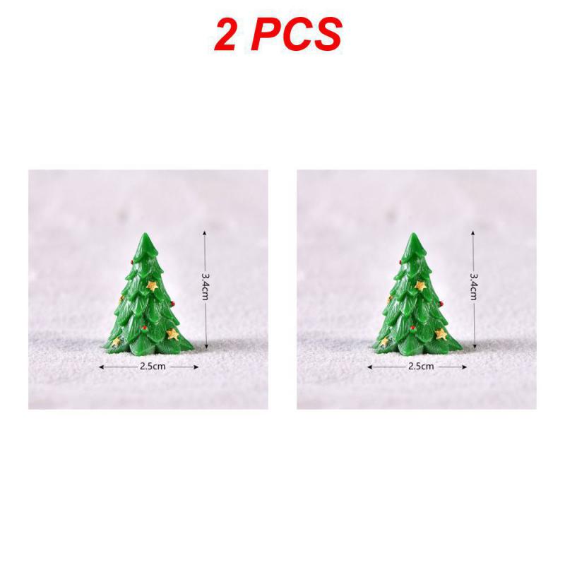 Christmas Figurines Dollhouse Ornament Home Decorations Fairy Garden Micro Landscape Deer Xmas Tree Santa Claus Snowman