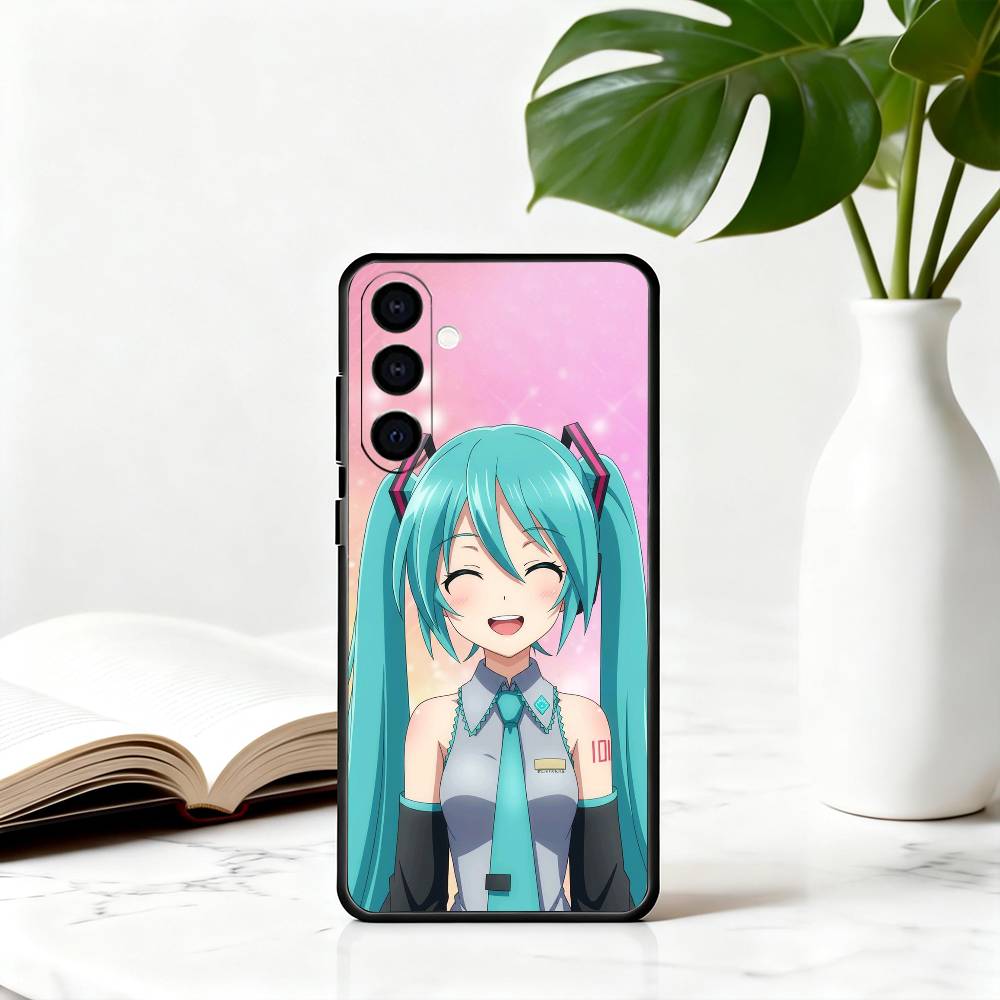 Anime cute M-MIKU Phone Case For Samsung Galaxy A73,A72,A71,A70,A53,A52,A51,Others Soft Black Cover