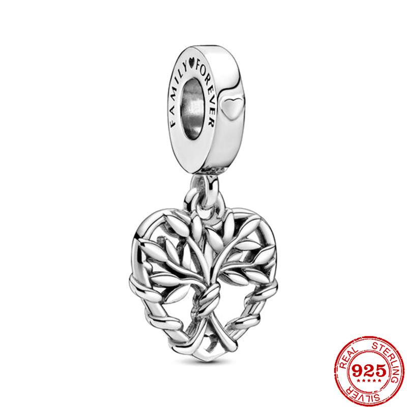 925 Silver Butterfly Four Clover Leaves Flower Charm Bead Fit Original Pendant Bracelet Necklace Jewelry Gift For Women