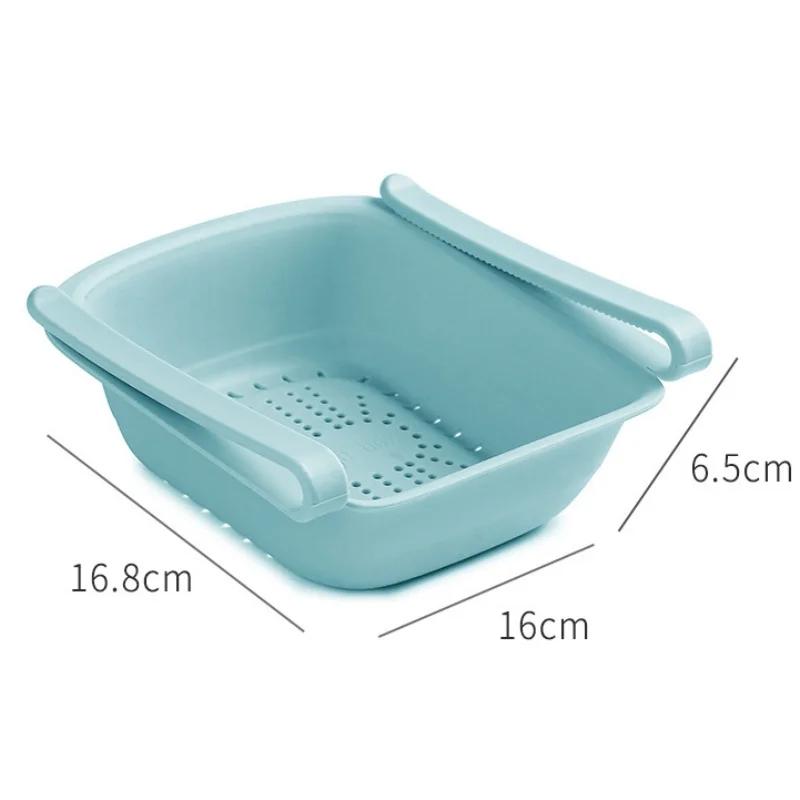 Kitchen Storage Box Fruit Vegetable Preservation Organizer Transparent Egg Container Under-shelf Refrigerator Drawer Silver Tray