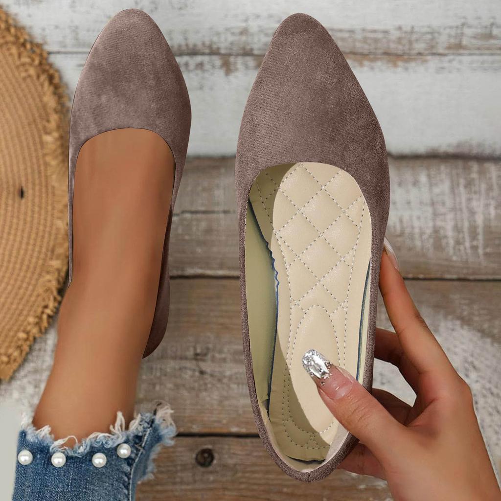 Women's Ballet Flats - Elegant Comfortable With Heel Balerina Shoes Summer Pointed Flat Shoes For Women