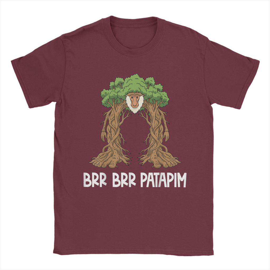 Italian Brainrot Characters BRR BRR Patapim T-Shirt Beach T Shirts For Male Loose Tee Shirt Short-Sleeve Y2K Casual Tees