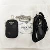 Used 11569 Re-Edition 2005 Re-Nylon Polka Dot Bag 1BH204 7921 Sequin Chain Triangle Logo Black Women's from Japan