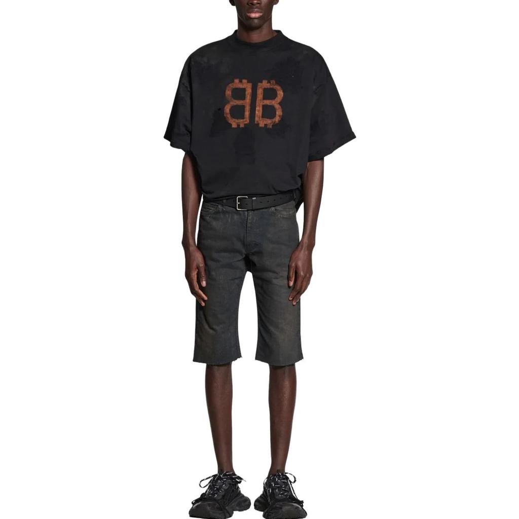Balenciaga Frayed Edge Denim Shorts Men's 753212TOW532150