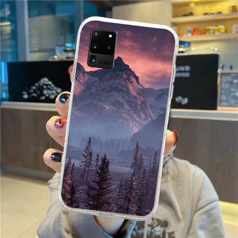 

Чехол для телефона Tree Forest Mountain для Samsung Galaxy S10 S21 S22 Plus Ultra A91 A51 A21S A12 Прозрачный чехол для телефона Samsung A91