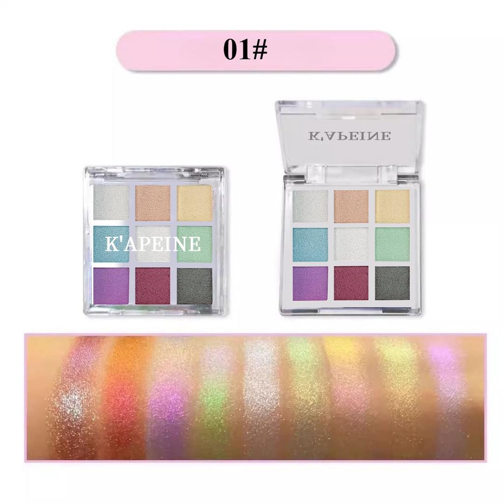 9-Color Chameleon Glitter Eyeshadow Palette Highly Pigmented, Chameleon Eyeshadow, Gradient Color, Waterproof Long-Lasting Shimmer Eyeshadow