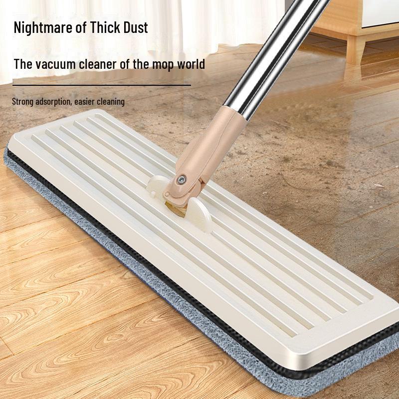 Hands-Free Dual-Use Mop and Bucket for Wet/Dry Wood Floors