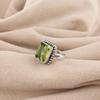 Green Peridot Gemstone 925 Sterling Silver Handmade Jewelry Stylish Ring For Wedding RR-74-7