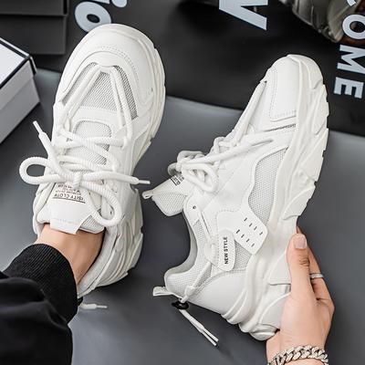Summer New Men's Shoes Mesh Breathable Casual Sports Shoes Dad Shoes