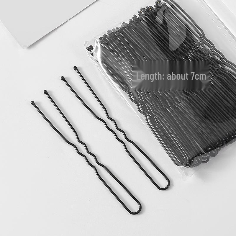 50-200 Pcs Black U-Shaped Bobby Pins & Flat Hair Clips for Hair Styling