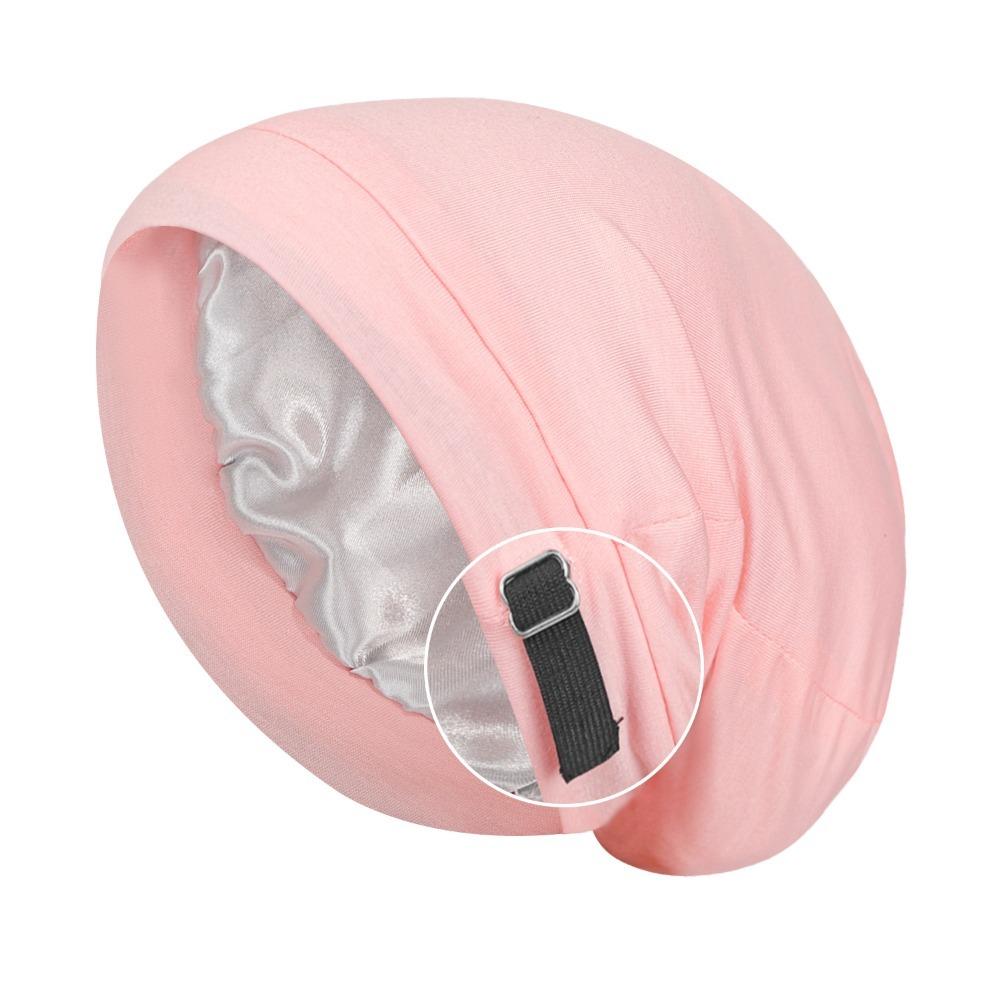 Satin Lining Baggy Hat Solid Color Women's Bonnets Casual Night Sleep Cap