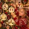 Clear Round Shape Zodiac Ball Ornament Warm Light Zodiac Hanging Decoration  Christmas Tree Decor
