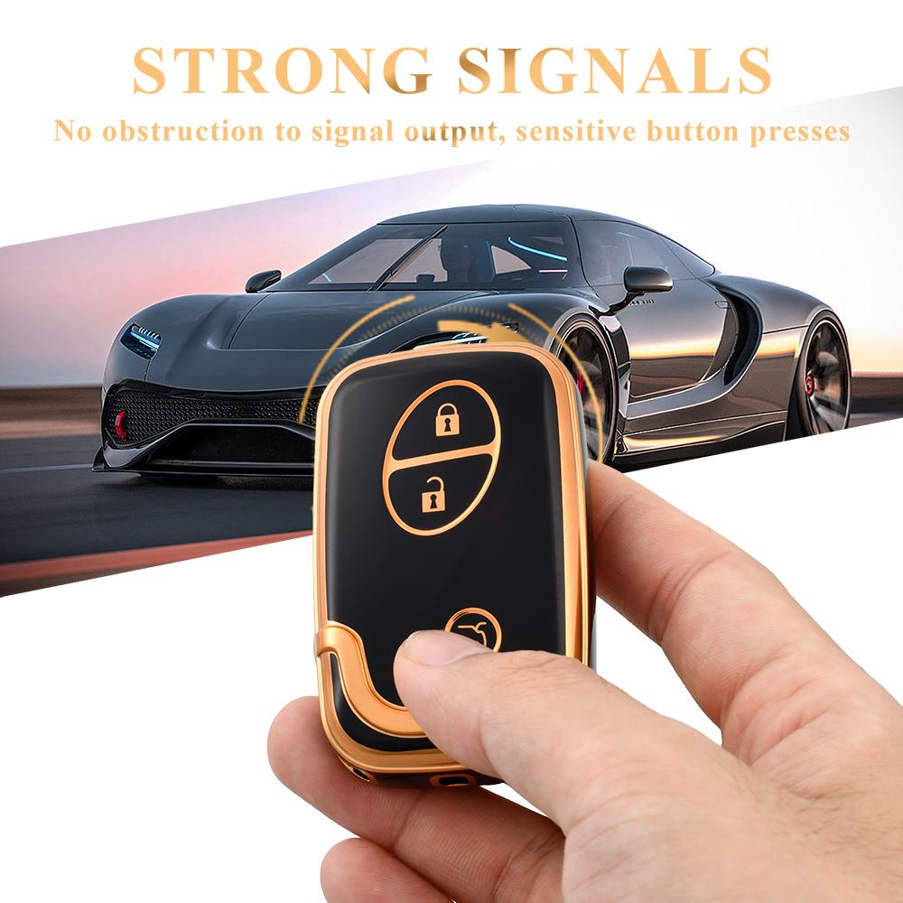 TWJCN1 3 Buttons Soft TPU Protection Case for Lexus CT200h ES 300h IS250 GX400 RX270 RX450h RX350 LX570 Key Cover Fob Accessories Prote