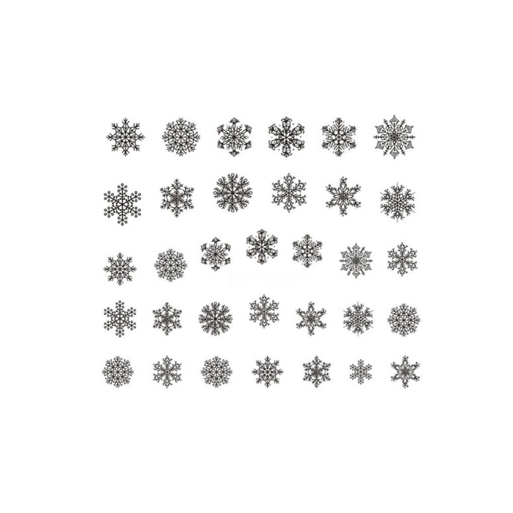 Weihnachten Schneeflocken Aufkleber Blumenwickel Kunst Abziehbilder Tattoos Party Maniküre Werkzeug