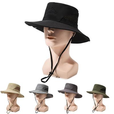 Spring Summer Outdoor Sunshade Fisherman Hat Side Net Breathable Sun Protection Sunhat Men's Mountaineering Hat