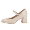 Fashion High Heeled Women's 2025 Spring/summer New Mary Jane Shoes Thick Heels High Heels Womens Leather Shoes Retro Round Toe Pumps