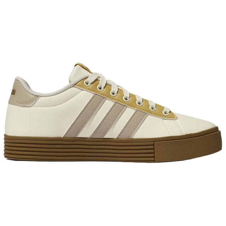 Adidas Daily 4.0 Synthetic Leather Low top Skateboard Shoes Unisex Beige KH8002