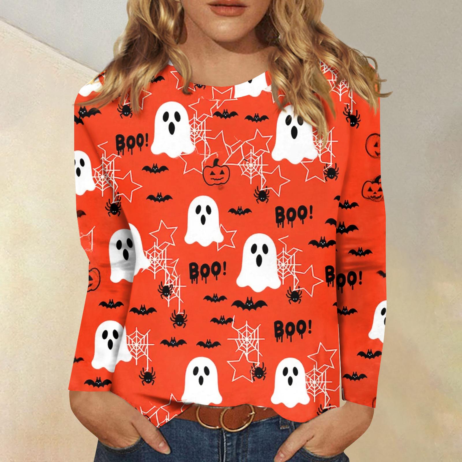 

Жіночий щоденний повсякденний топ з круглим вирізом і принтом із квітами з довгими рукавами S шафрановий