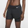 Nike 2-In-1 Running Fitness Mid-Rise Drawstring Shorts Women Shorts Black AQ5421-010