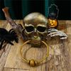 3D Skull Door Knocker Wall Hanging Decoration Gothic Skeletons Head Skull Art