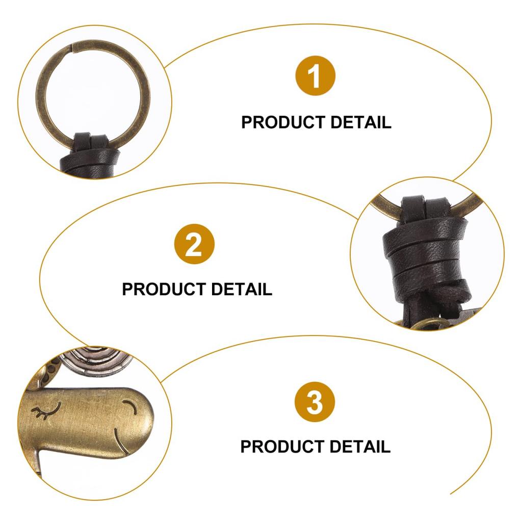 WOFASHPURET Giraffe Genuine Leather Keychain Set of 2, Bag Charm, Key Ring, Leather, Animal Design, Cute, Stylish, Key, Car, Smart Key, Strap,