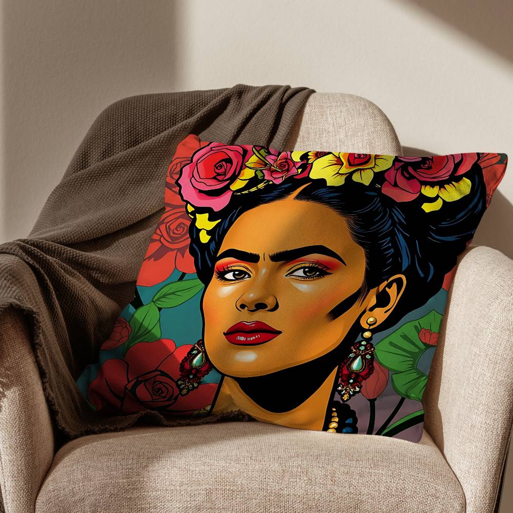 Printed Art Frida Kahlo pillow cover living room sofa cushion cover bedroom room bed pillow cover home decoration