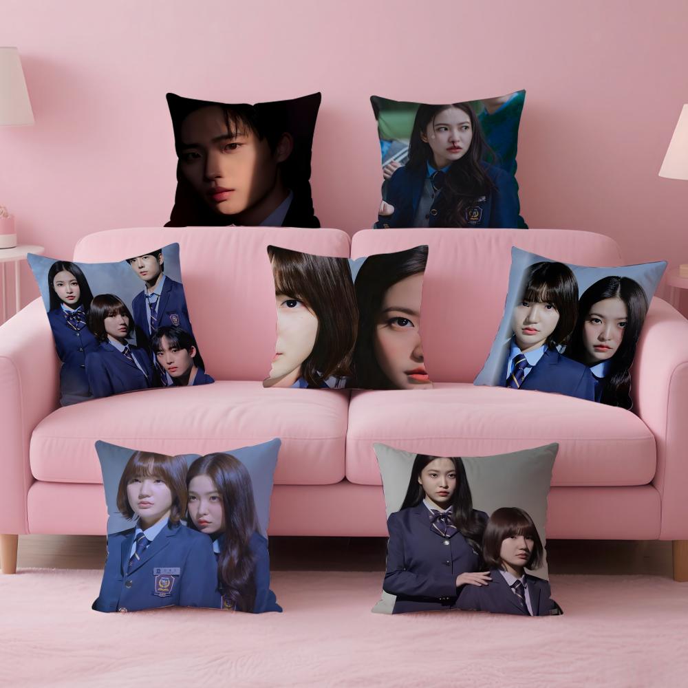 Classic Dramatic Korean TV BBitch X Rich Cushion Cover Pillow Case Soft Skin Friendly Fabric Concealed Zipper