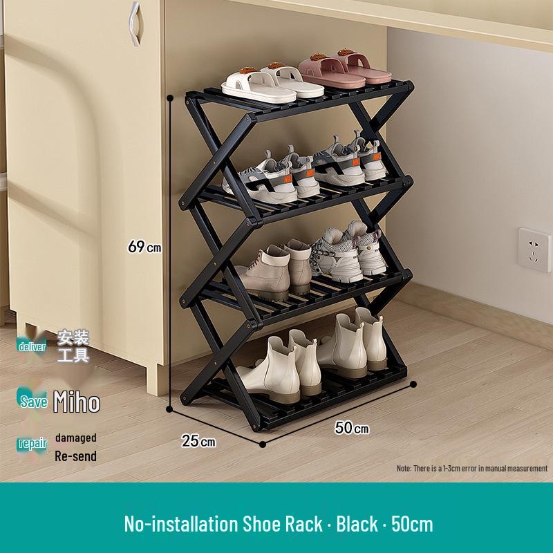 Compact Foldable Shoe Rack: Multi-Layer, No-Install, Space-Saving Storage for Indoor Entrances.