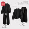 MINISO Men's Brushed Fleece Pullover Sweatshirt & Jogger Set
