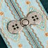 Carved Pattern Metal Frog Fastener Four Hole Garment Decor Button  For Cheongsam