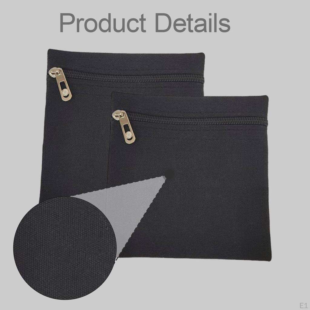 2 Pieces Sew in Pocket with Zipper Clothes Inner Pockets Easy Installation Coat Inside Small