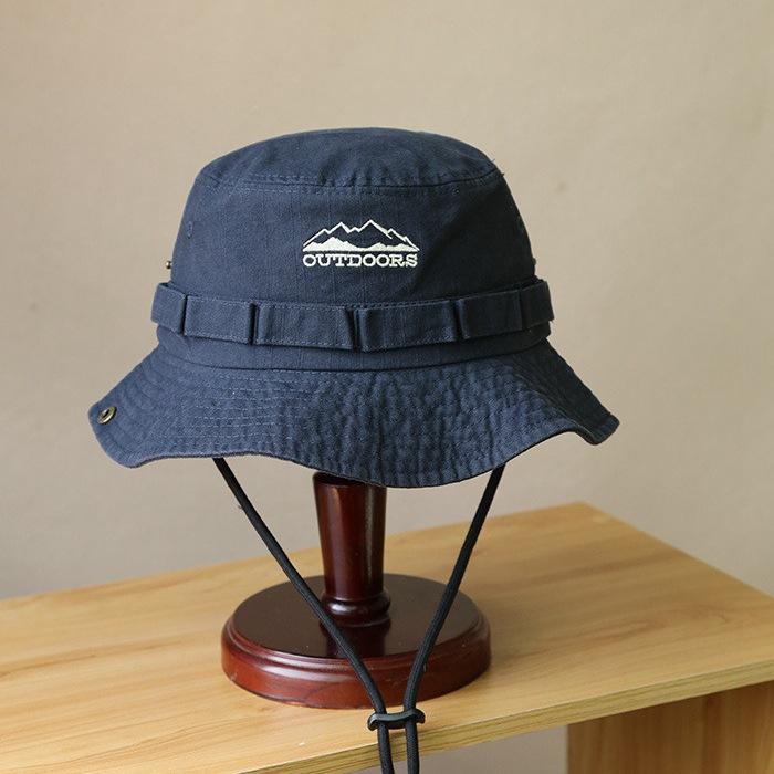 Japanese Washing Fisherman Hat Women's Work Style Retro Basin Hat Outdoor Camping Sun Hat Mountaineering Hat Men's Sun Protection Hat