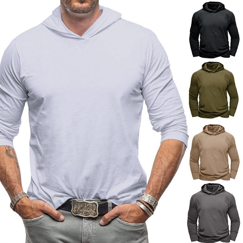 Sports Mens Shirts Long Sleeve T-Shirt Outdoor Hoodie Tops Casual Sweatshirts