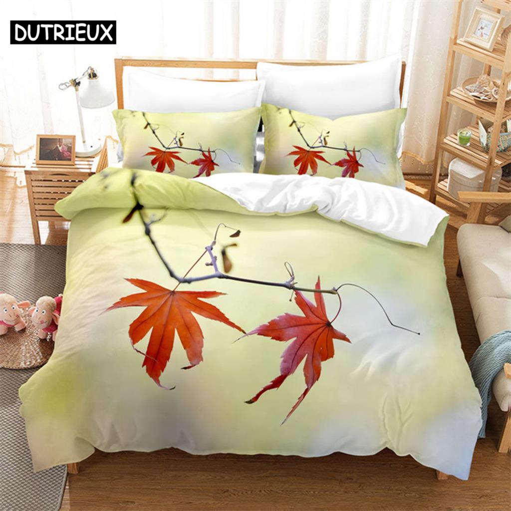 Comforter Blue Flower Butterfly Queen Bedding Kids Bedroom Bed Set King Size Bedding Set